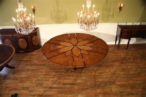 Solid Walnut Round Arts And Crafts Expandable Dining Room