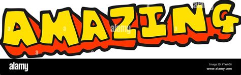 Freehand Drawn Cartoon Amazing Word Stock Vector Image And Art Alamy