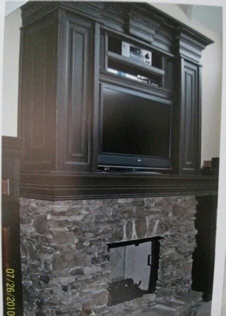 12ft Tall Custom Built In With Stack Rock Fireplace Stacked Rock