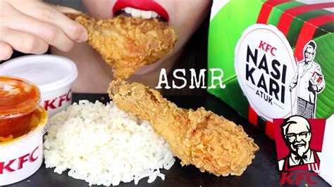 asmr fried chicken kfc nasi kari atuk kfc malaysia foodielicious asmr youtube