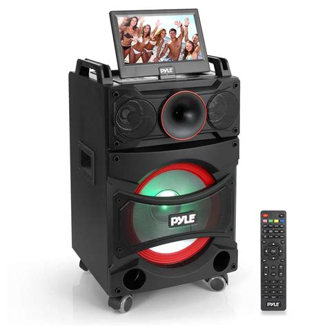 Pyle Pkrk12 Karaoke Vibe Portable Video Pa Speaker System With Built
