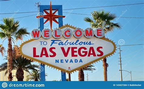 Welcome To Fabulous Las Vegas Nevada Sign Editorial