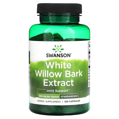 Swanson White Willow Bark Extract Mg Capsules