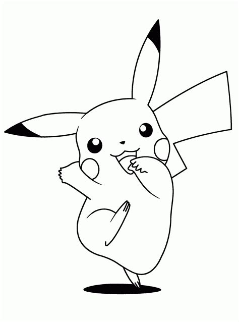 Gülümseyen Oturan Pikachu Boyama Sayfası Boyama Online