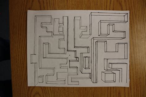 Maze Drawing Based On Two Point Perspective At