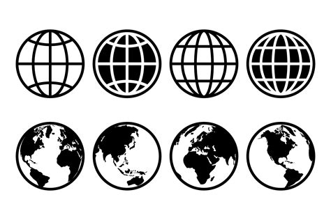 World Globe Icon Silhouette Afbeelding Door Sabavector · Creative Fabrica