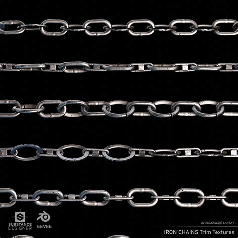 Simple Iron Chains Trim Materials | FlippedNormals