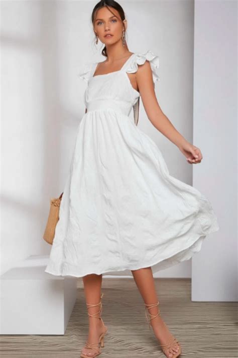 Tiered Backless Bow Dress Styched Fashion