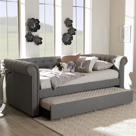 Extraordinary daybed design ideas 2015 for unique daybed daybed rooms beautiful daybeds daybed with trundle and mattress included modern rocking daybed with rattan frame and stainless steel legs featuring white cushion and white pillows for outdoor furni. Wholesale Interiors Baxton Studio Mabelle Modern and ...