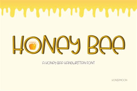 Honey Bee Font By Honiiemoon · Creative Fabrica