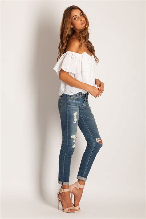 Stone Cold Fox Holy Tube Top In Eyelet