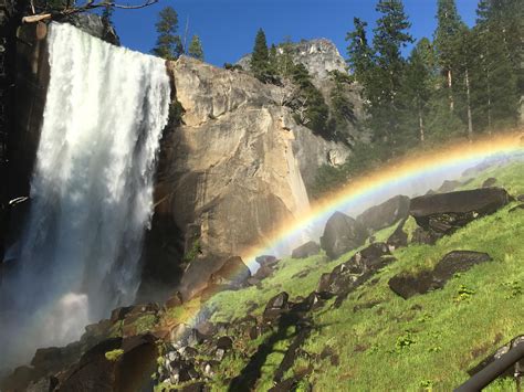 Rainbows And Waterfalls Vernal Falls Yosemite National Park Oc