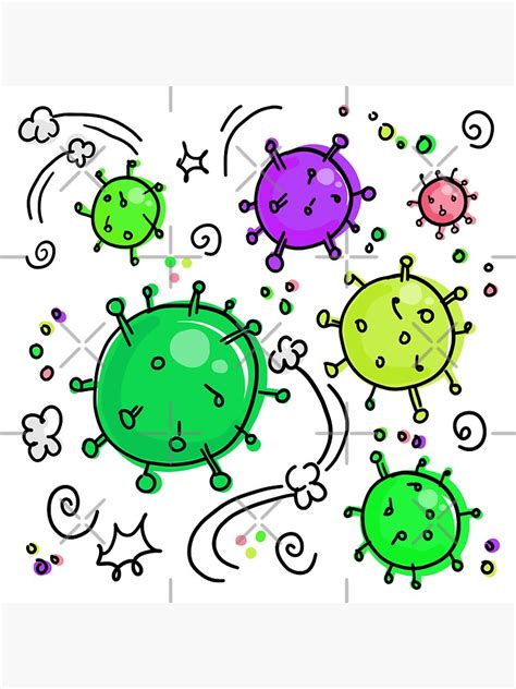 Coronavirus Bacterial Germs Viruses Bacterium Sticker For Sale By