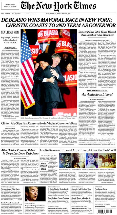 Newspaper New York Times (USA). Newspapers in USA. Wednesday's edition ...