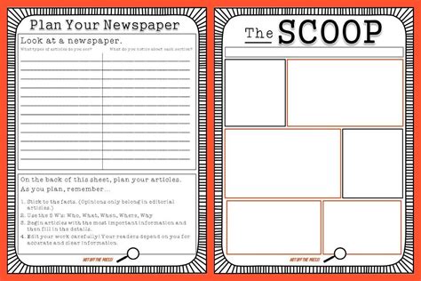 Free Newspaper Article Template Shooters Journal Free Printable