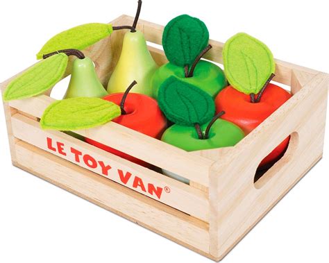 Le Toy Van Καφάσι με Μήλα και Αχλάδια από Ξύλο 6τμχ Tv191 Skroutzgr