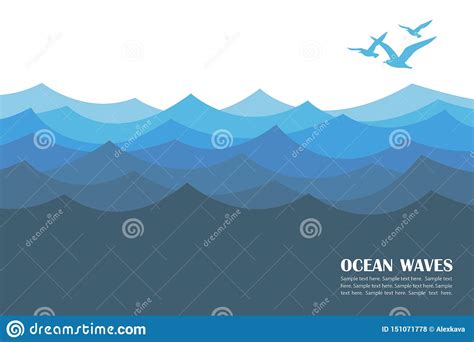 Ocean Waves Collection Sea Storm Wave Isolated Waves Water Elements