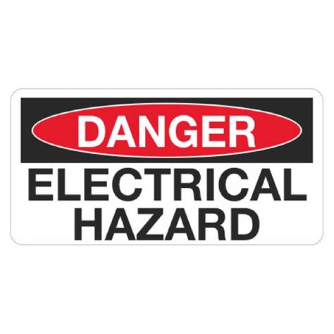 Danger Electrical Hazard 1 5 In X 3 In Carlton Industries