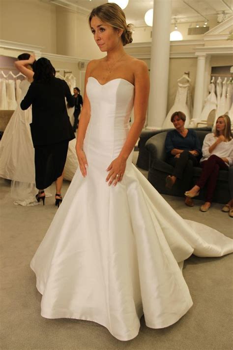 Ivory Satin Mermaid Wedding Dresses With Long Train Simple Wedding