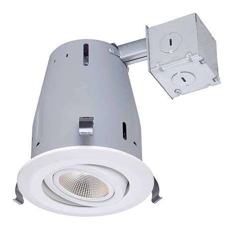 These led recessed lights feature the sleek aesthetics of the rl led recessed lighting retrofit series without using a recessed housing. 4-inch LED IC Recessed Gimbal Lighting Kit in White ...
