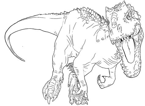 Jurassic World Indominous Rex Coloring Page Coloringrocks 646