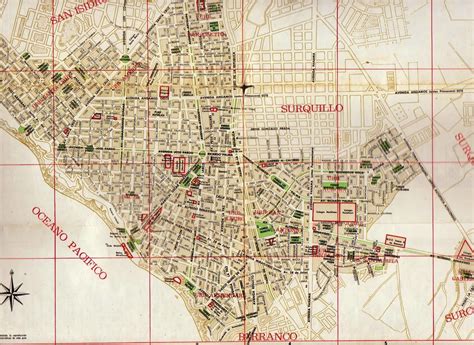 Mapas Del Distrito De Miraflores En Lima Perú Mapas Del Distrito