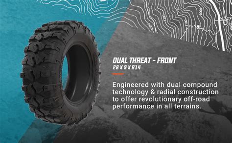 Pro Armor Dual Threat 26 X 9 X R14 Front Tire Automotive