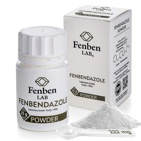 Fenbendazole 25g Powder, Purity >99%, by Fenben Lab, Certified Third