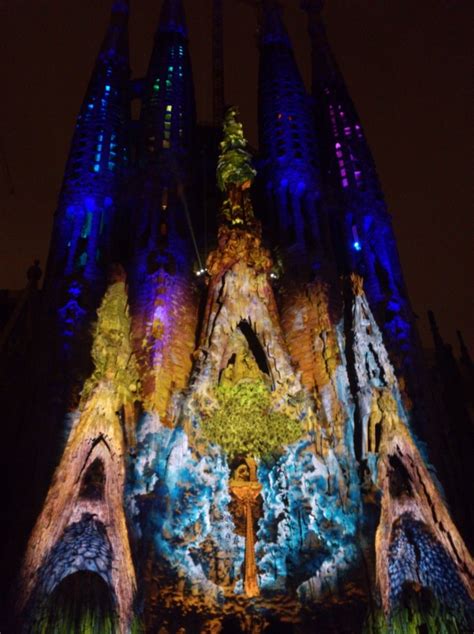 Merce Festival Sagrada Familia Light Show Barcelona Barcelona Light