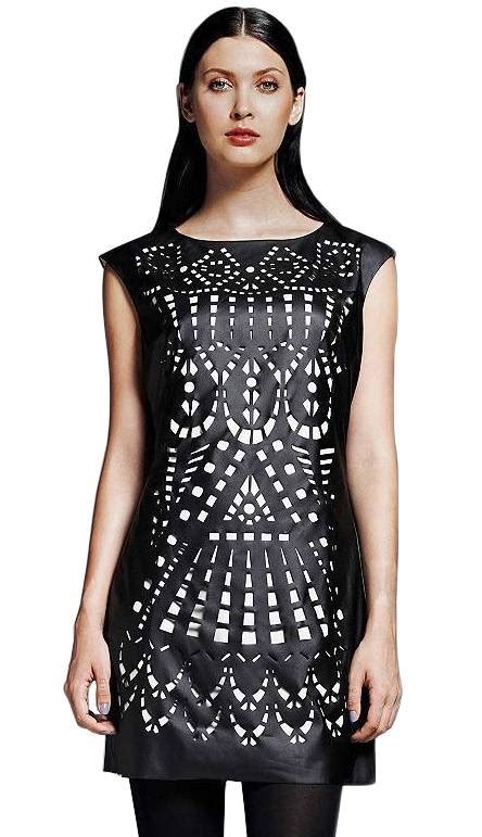 Sandy, monique alexander dominating the boss. CATHERINE MALANDRINO DesigNation Laser Cut Shift Faux ...