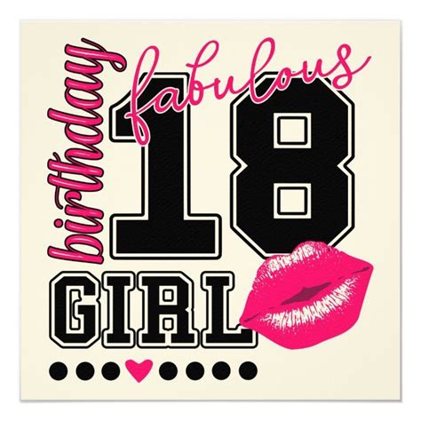 18th birthday girl invitation cards pink kiss 18th birthday cards 18th birthday