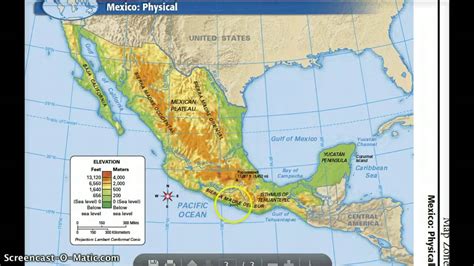 Physical Features Map Of Mexico Topographic Map World