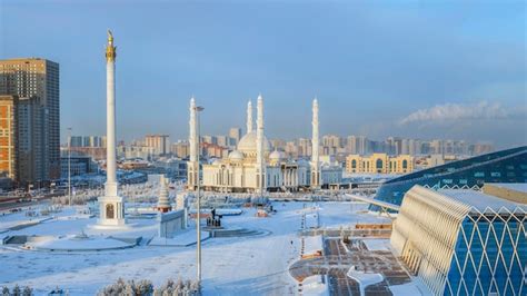 Astana Nur Sultan Kazakhstan Beautiful White Hazrat Sultan Mosque My