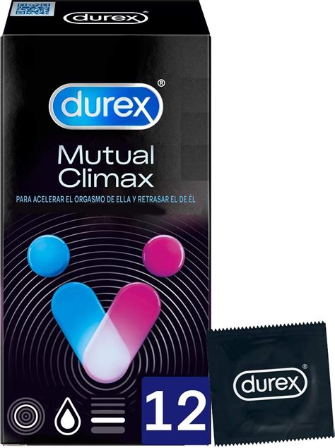 Durex Preservativos Mutual Clímax Con Puntos Y Estrías Para Ella Y Efecto Retardante Para él