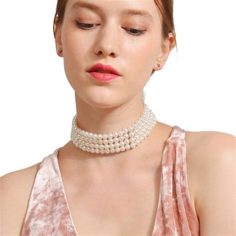Lovepearl Jewelries™ Multi Layered Pearl Choker Necklace Pearl Choker