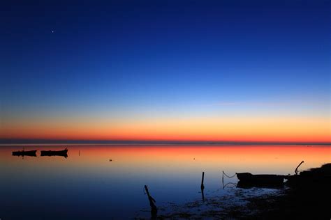 Wallpaper Landscape Sunset Sea Bay Shore Reflection Sky