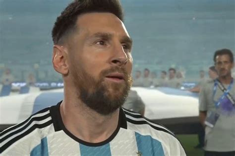Lionel Messi Struggles To Hold Back Tears At Argentinas Incredible