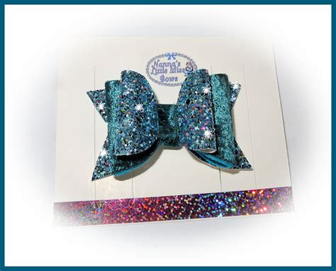 Teal Glitter And Velvet Bow Faux Leather Bow Newborn Etsy Leather