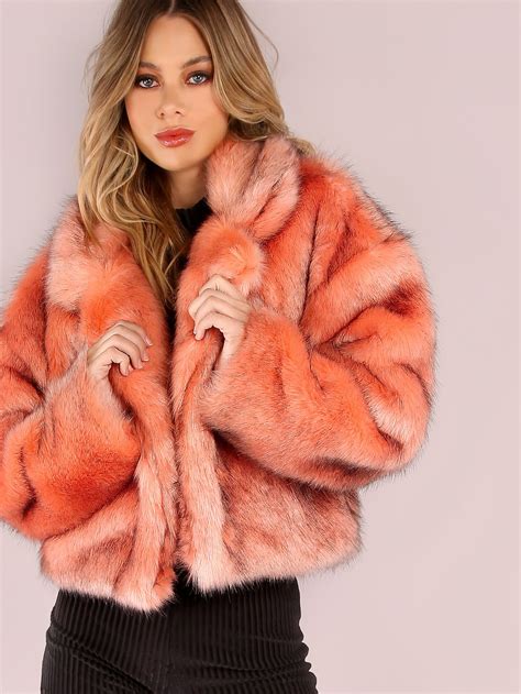 Turn Heads In Hidden Button Faux Fur Coat Features A Fuzzy Faux Wool