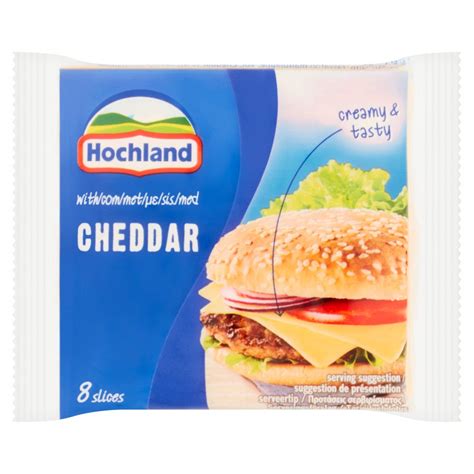 Hochland Cheddar 8 Thick Slices 200g BB Foodservice