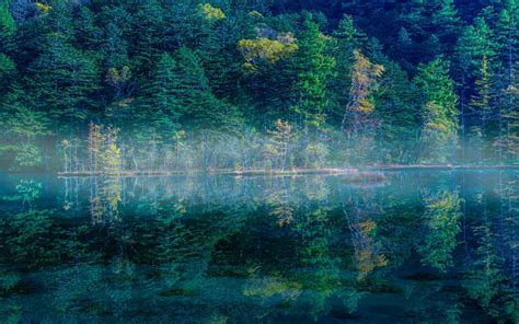 Wallpaper Japan Sunlight Trees Landscape Forest Lake Water