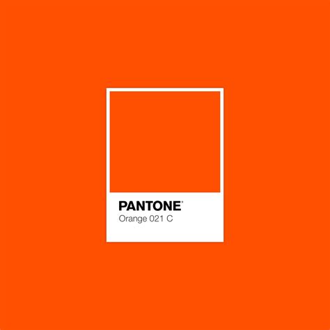 The Pantone Orange Color Is Shown On An Orange Background With A White