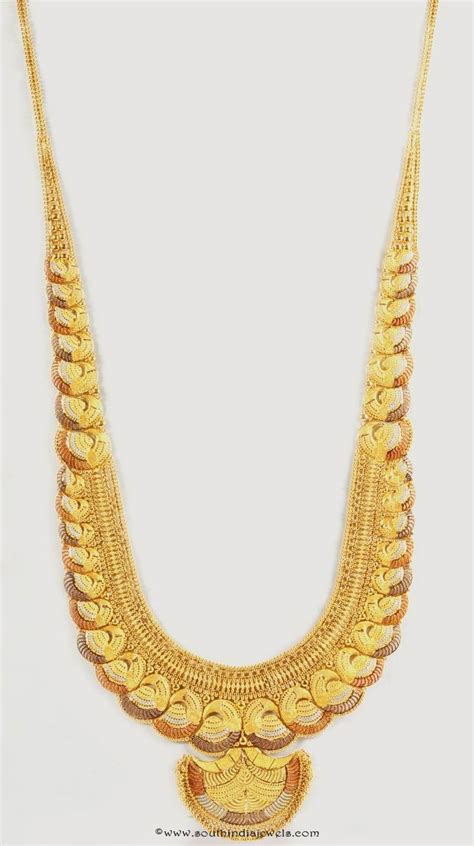 gold designer long necklace from senthil murugan jewellers south india jewels gold fashion