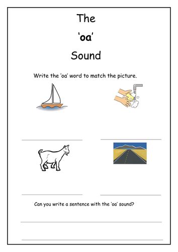 These worksheets are a great tool to check your students' understanding of oo words! Phonics: oa sound worksheet | Teaching Resources