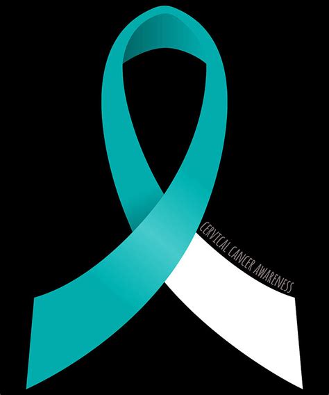 Cervical Cancer Awareness Ribbon Digital Art By Flippin Sweet Gear Fine Art America
