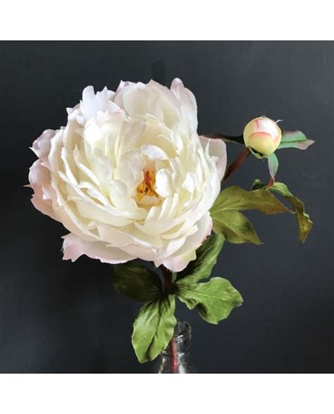 off white artificial peonies faux peonies faux closed peony head artificial white peony