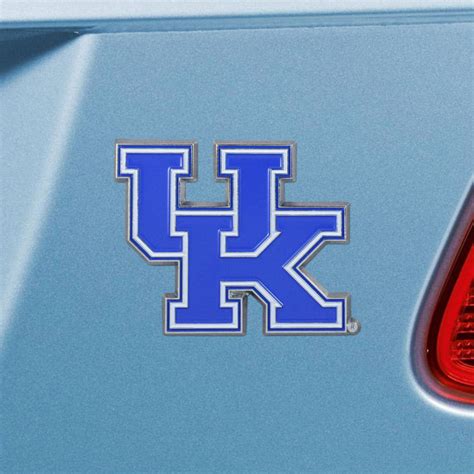 University Of Kentucky Blue Color Emblem Set Of 2 Auto Accessories