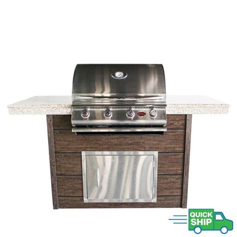 Cal Flame 6 Ft 4 Burner Propane Grill Synthetic Wood And Granite