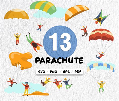 Parachute Svgparachute Svg Parachute Silhouetteparachute Etsy
