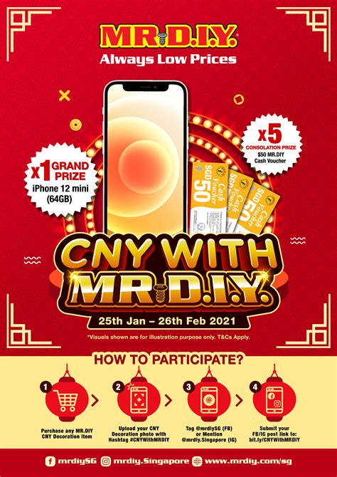 Cus langsung ke toko terdekatmu, jangan sampai kehabisan! CNY with MR.DIY Contest 2021 | MR D.I.Y. TRADING (SINGAPORE) PTE. LTD. | Always Low Prices